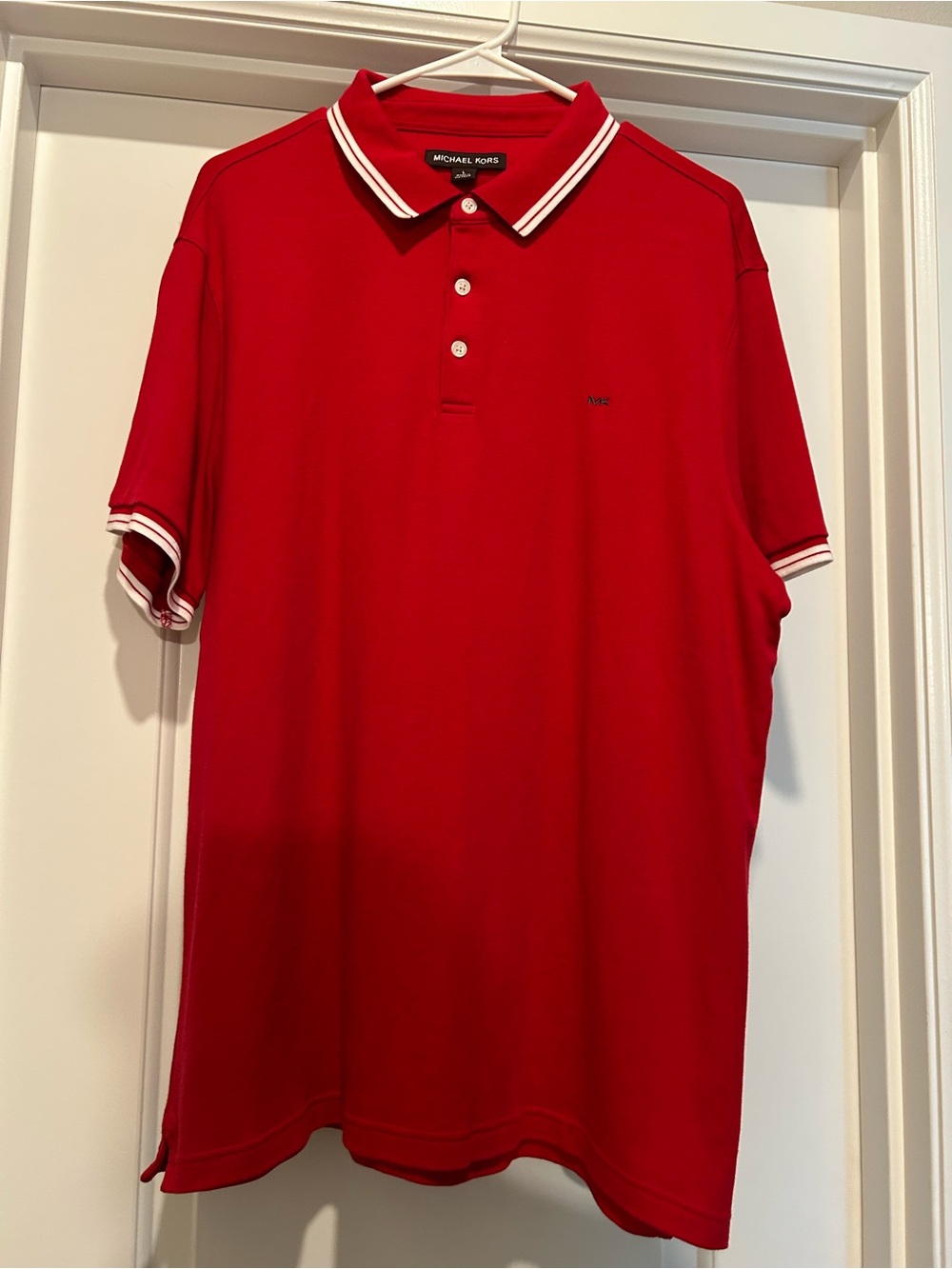 Michael Kors Red Polo with White Trim